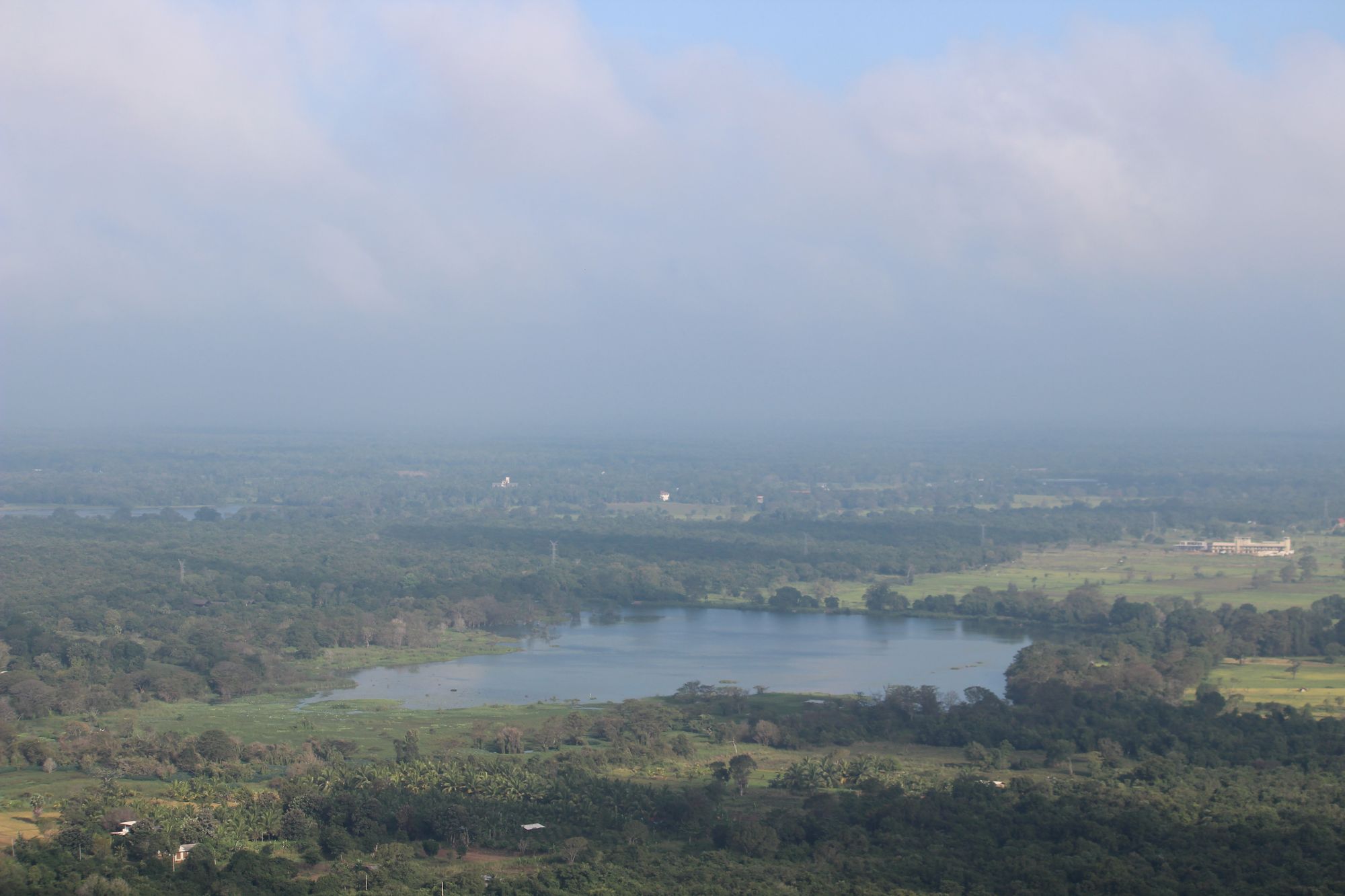 Kandalama Reservoir and the surroundings as seen from the summit of Pidurangala Rock, Sri Lanka.