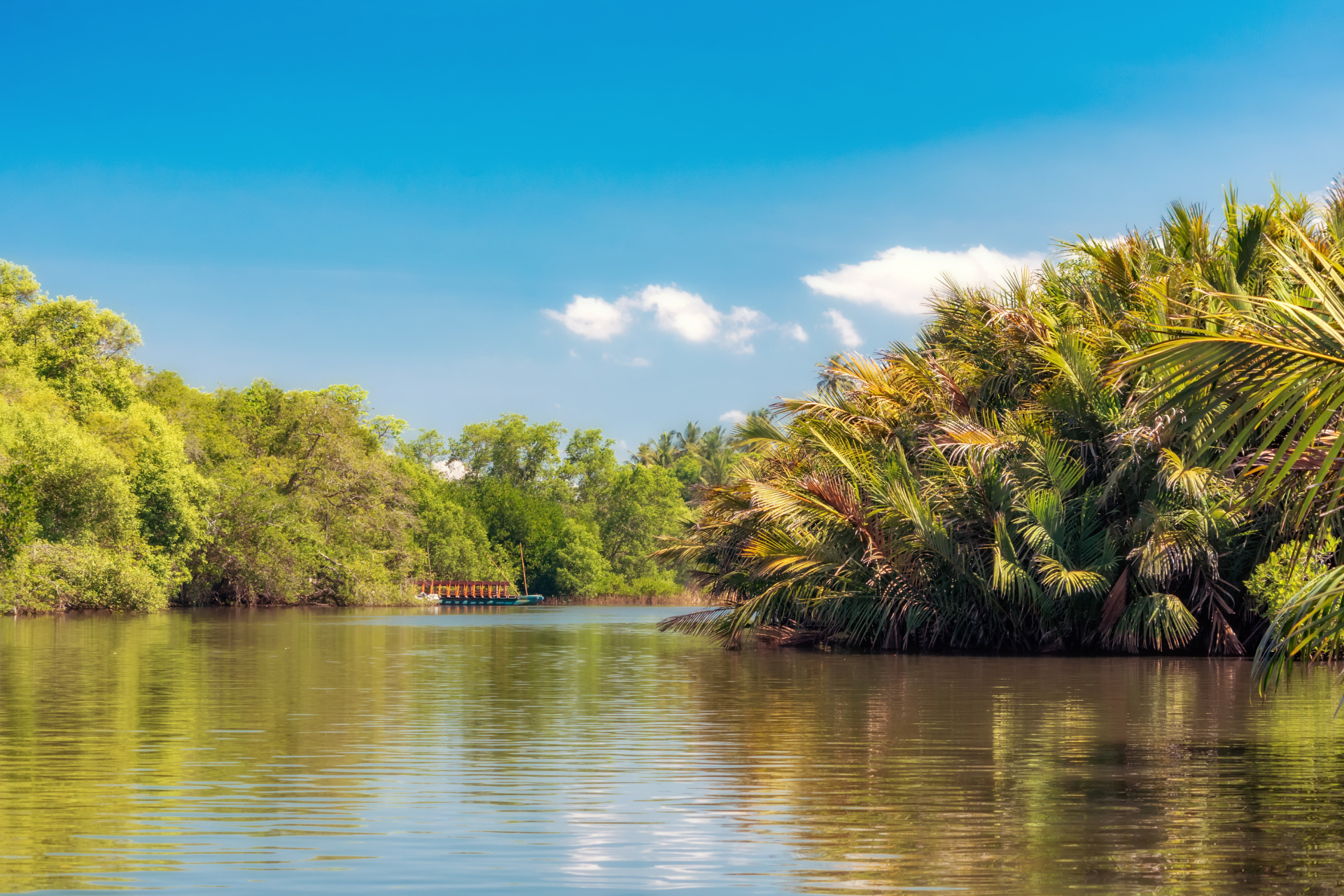 The Dutch Canal also known as the Hamilton Canal, in Negombo, Sri Lanka