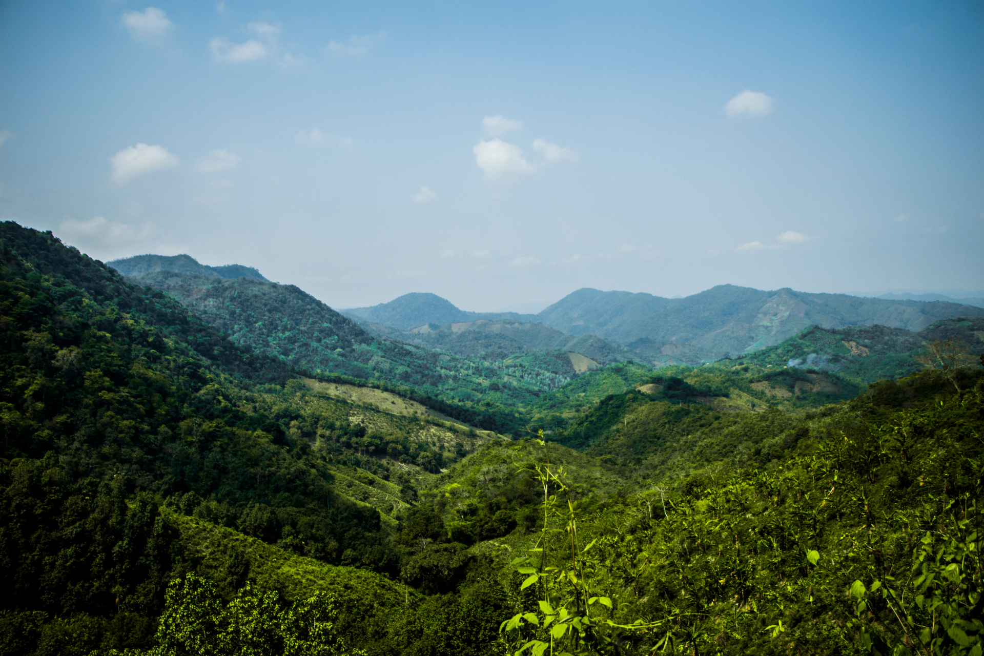 Landscapes showing the Knuckles Mountain Range in Sri Lanka