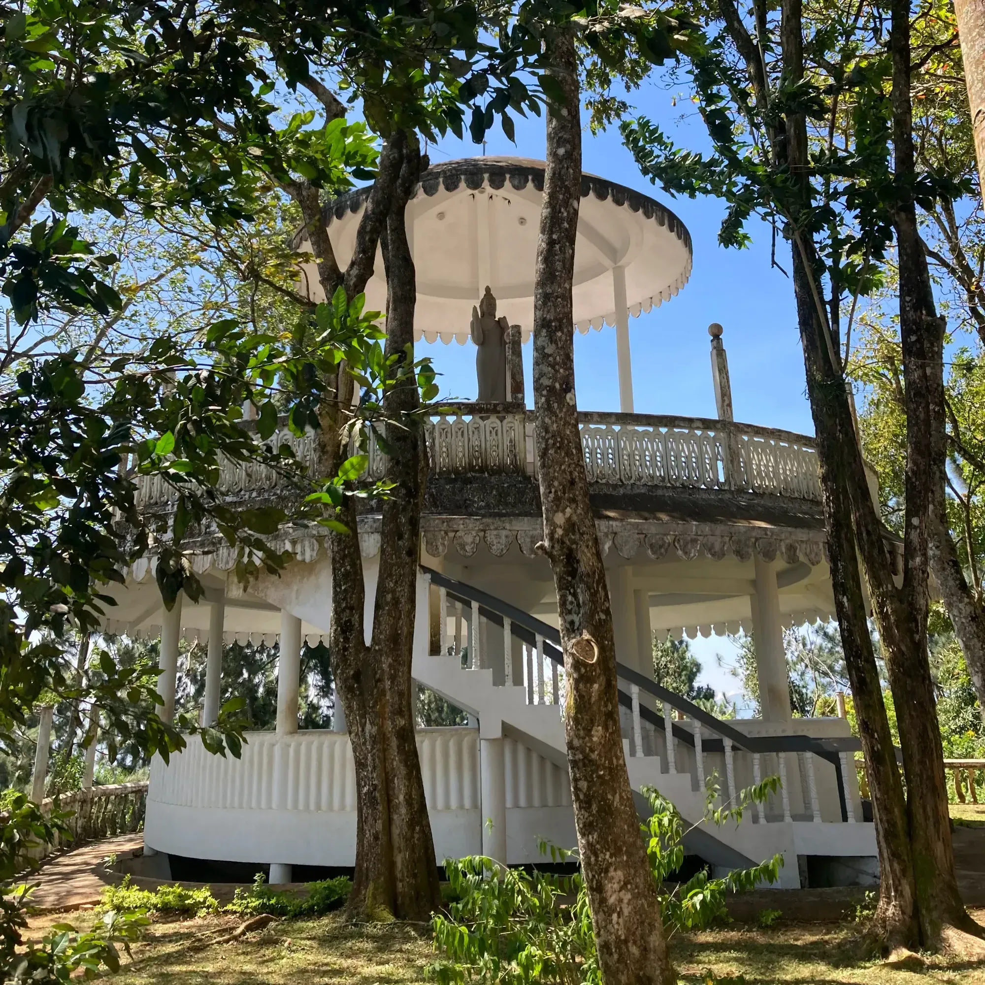 A religious structure at the Ambuluwawa Biodiversity Complex