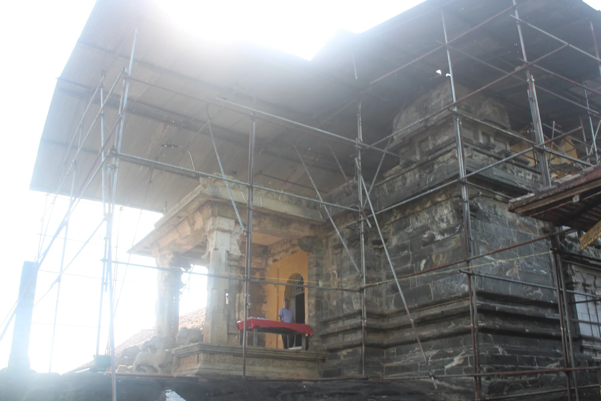 The main shrine made of stone, in Gadaladeniya Temple, Sri Lanka