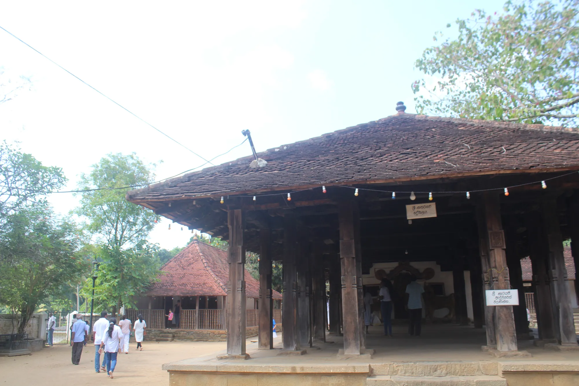 Local devotees visiting Embekka Devalaya, Sri Lanka