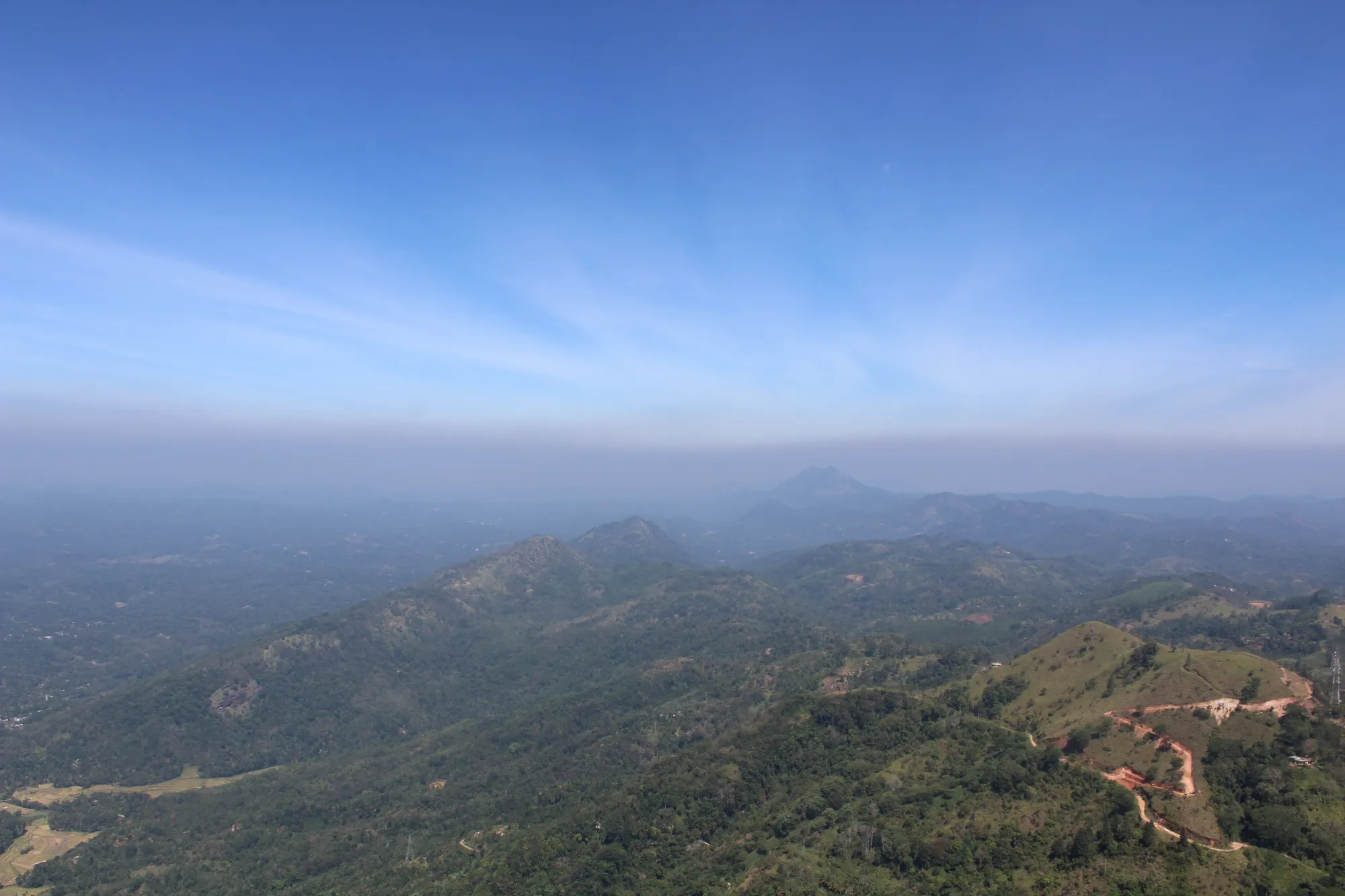Mountains seen from the top of Ambuluwawa Tower Sri Lanka