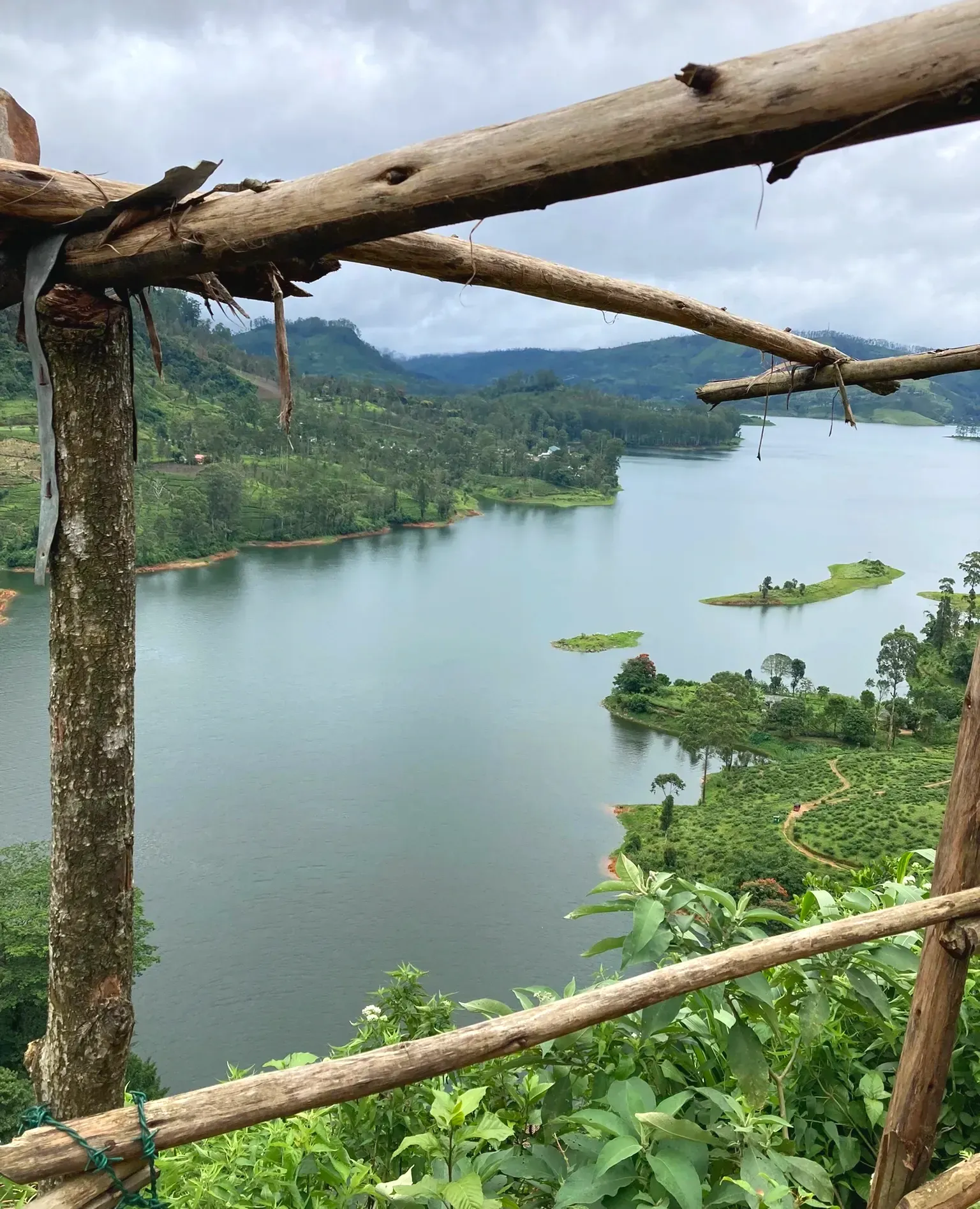 Maussakelle Reservoir seen from Gartmore Falls in Maskeliya, Sri Lanka